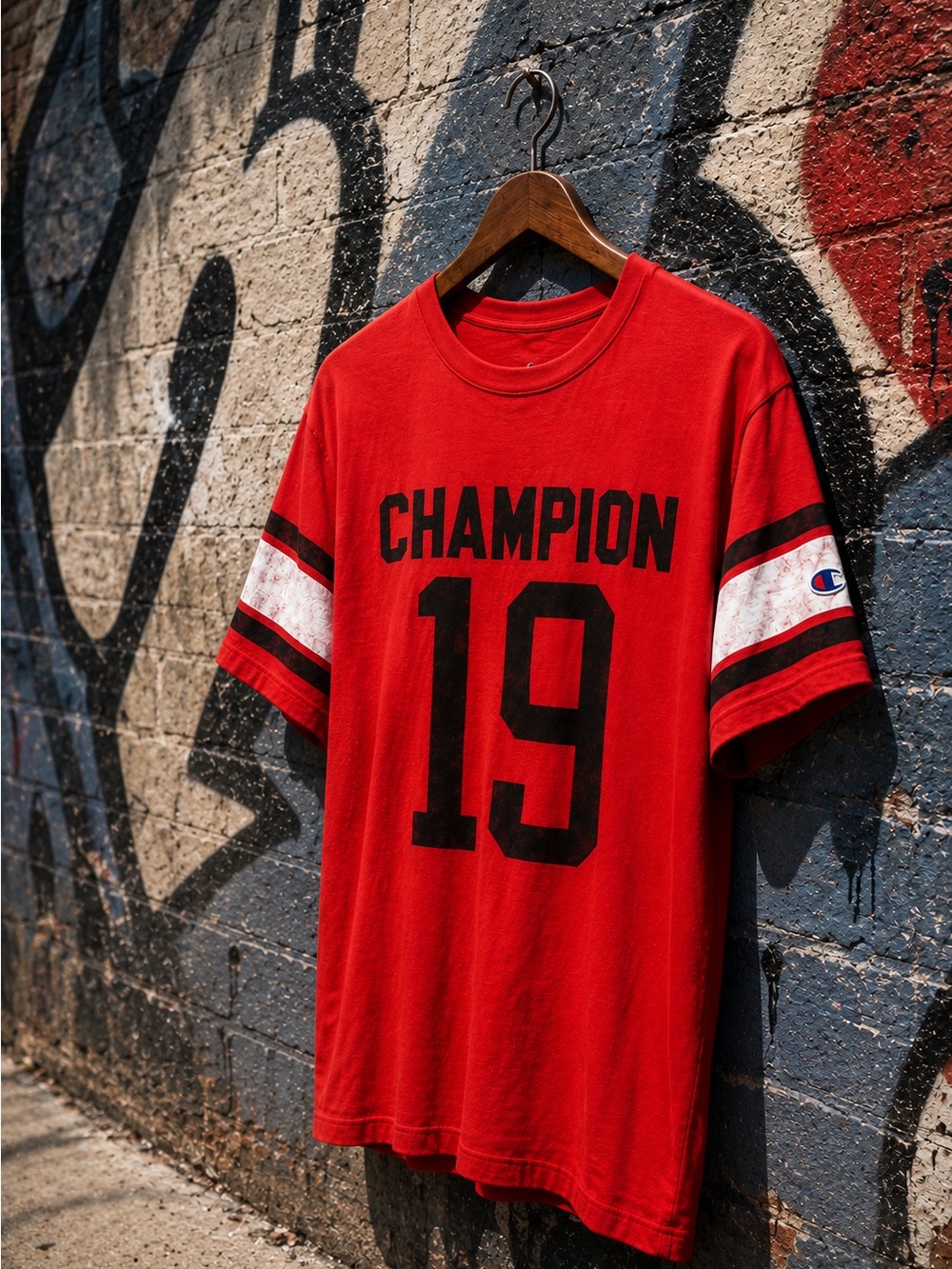 Champion Men’s XL Red Varsity Football Graphic T-Shirt #19